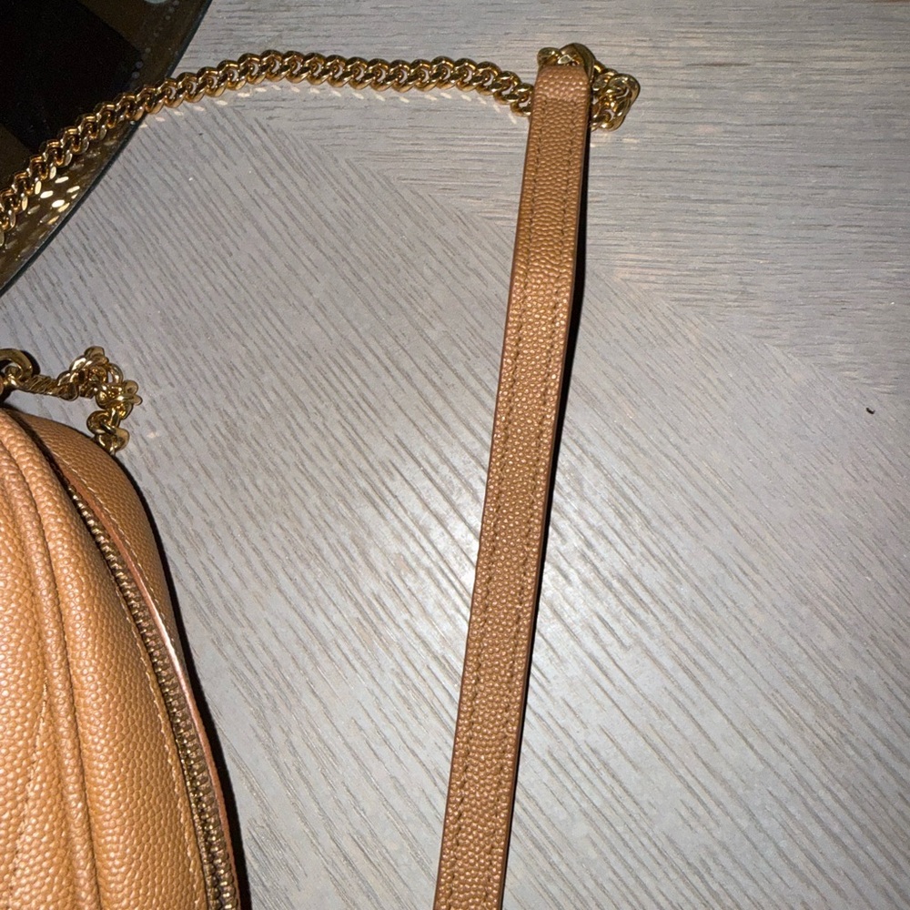 Yves Saint Laurent (YSL) Camel Quilted Crossbody Bag - Picture 7 of 9